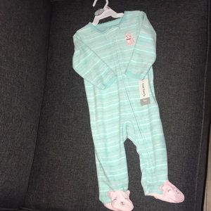 NWT - Carters Terry Footed Sleep & Play 9m